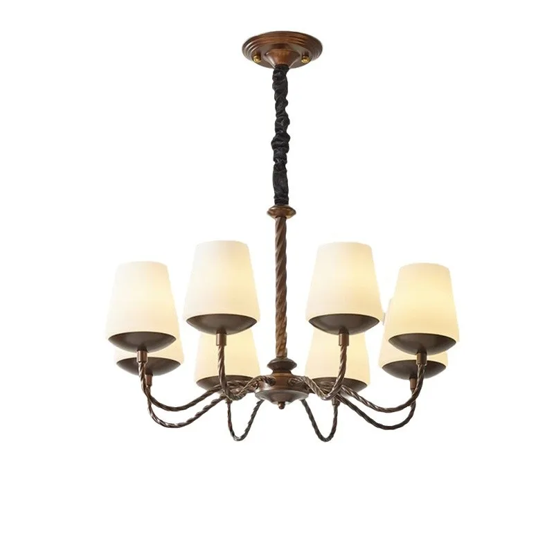

American living room chandelier, medieval French designer style hall retro simple restaurant lamps
