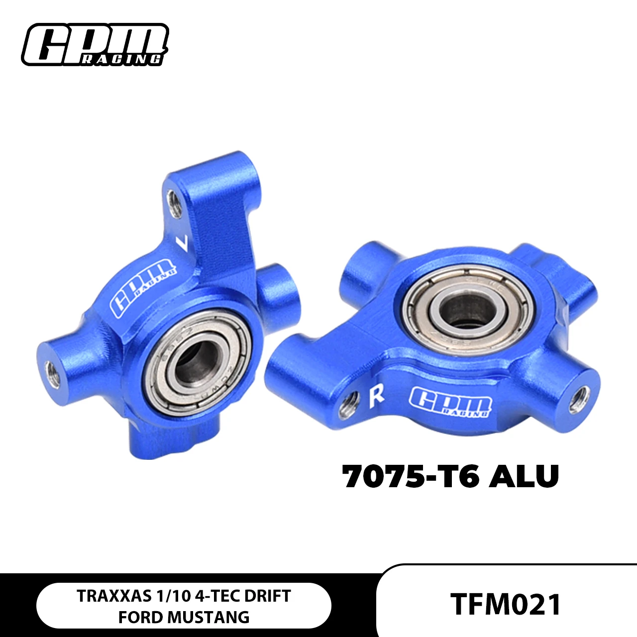 GPM TRAXXAS 1/10 4-TEC Ford Mustang For 7075 Alloy Front Steering Block Big Bearing