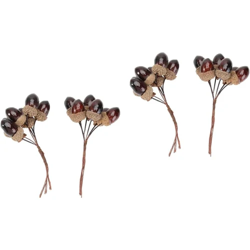 인조 식물 가짜 솔방울 장식 꽃 화환, 크리스마스 홈 장식, DIY 웨딩 수제 폼폰, 6 개 