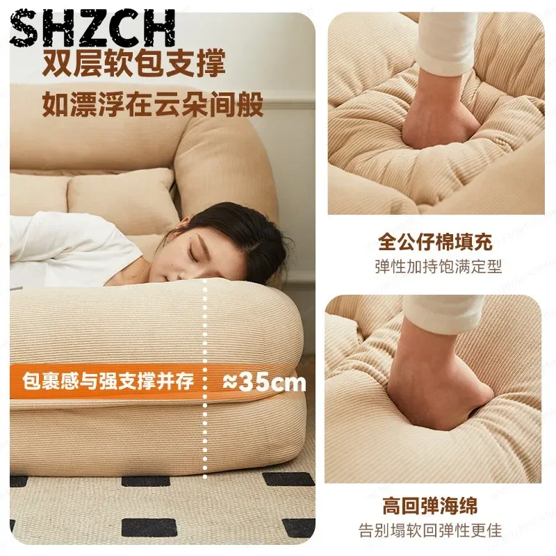 Lazy sofa Human kennel can lie down and sleep Single foldable sofa bed Small apartment Bedroom dual-purpose sofa bed