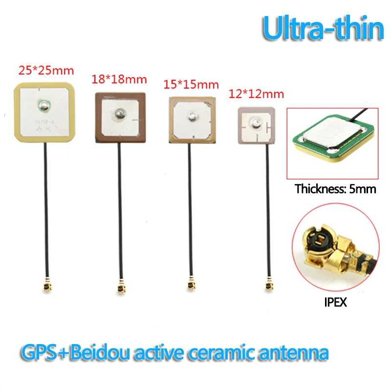 Slim GPS+Beidou Dual Frequency Antenna with ceramics 28DB high gain Drone aerial GPS positioning antenna ipex Anti-interference