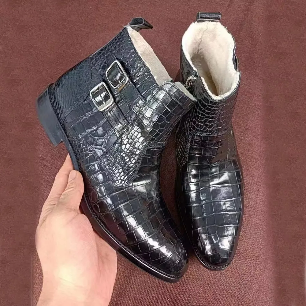 yingshang men boots men crocodile shoes male boots winter