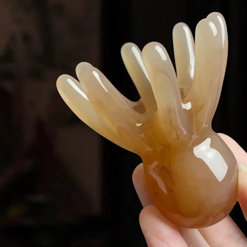 الأخطبوط تدليك مشط رئيس ميريديان كشط فروة الرأس أداة تدليك المحمولة 8-الشق رئيس سبا تدليك مشط لمكافحة التعب