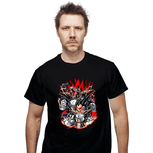 

2026 Summer Dragon Ball Beijita Great Ape/Giant Ape Form Printed Cotton Loose T-shirt, Men's Hot Blooded Anime Street Style Top