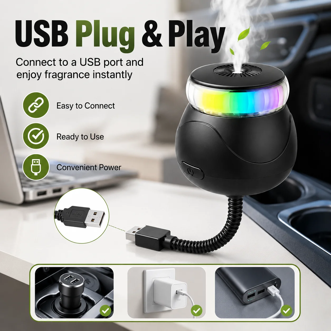 USB Car Air Freshener Aroma Di - Home Fragrance Items review and price