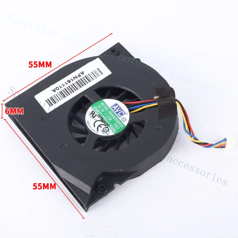 A+ AVC 5V DC 55mm 55*55*8mm Laptop Blower Fan - BAAA0508R5H 4 Pin