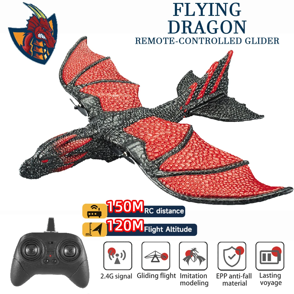 RC Plane 2.4G Simulated Flying Dragon Aircraft Remote Control Flying Model Glider Airplane EPP Foam Toys Gift For Kids Durable