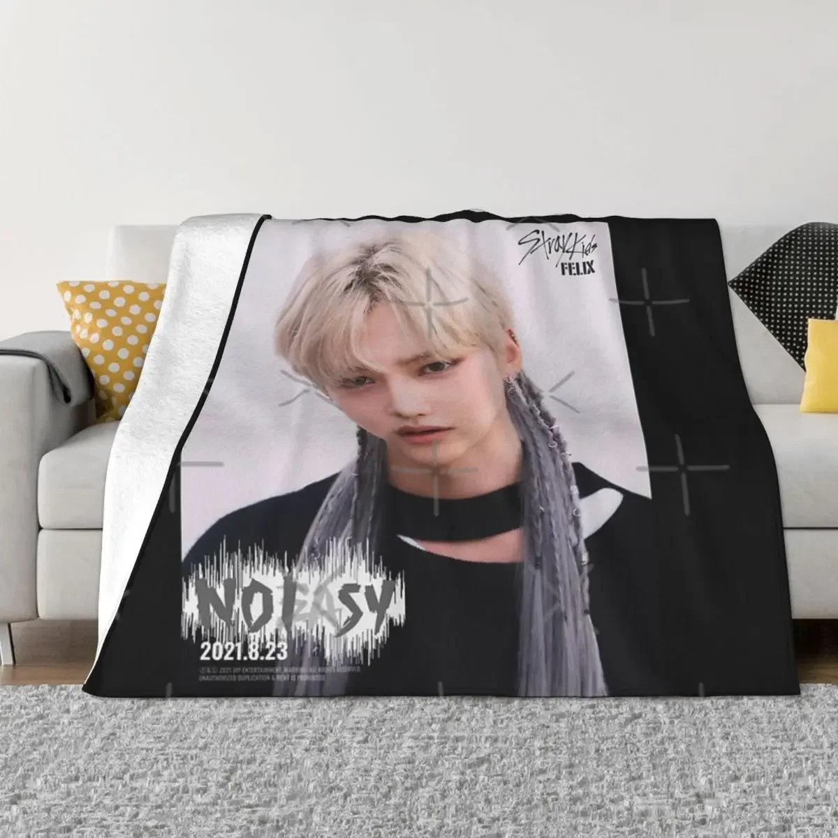 Stray Kids - Felix - Kpop Anime Blanket Blankets & Throws Blankets And Blankets Throw Blanket blankets for beds