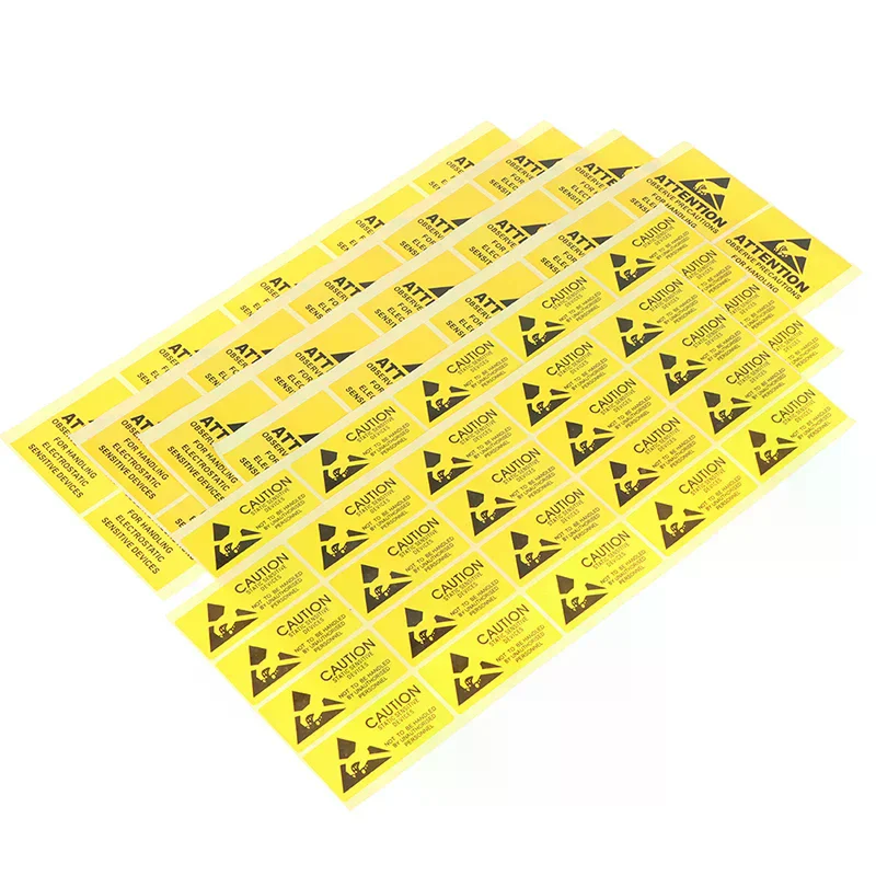 40Pcs ESD Warning Labels Adhesive Caution Stickers Static Sensitive Electronic Components Reminder Sticky Labels