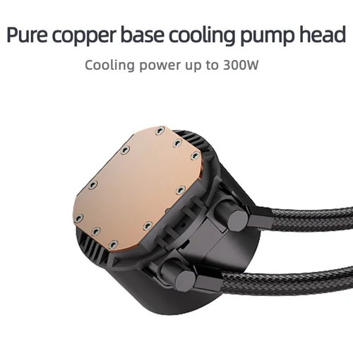 Imagen 2 del producto Teucer-enfriador de agua para CPU, 120/240/360mm, disipador de calor de refrigeración líquida eficiente, radiador colorido para LGA 20XX 1700 1200 115X AM4 AM5