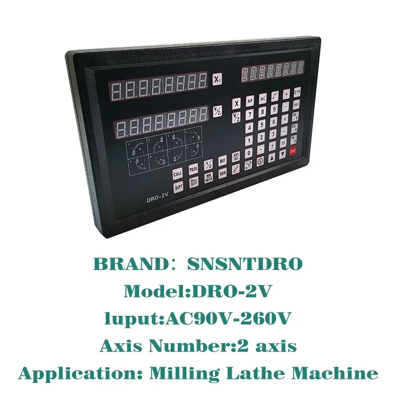 1um Technical Digital Readout DRO-2V complete kit & 2 Pieces Linear Glass Scale Encoder Grating Ruler For Lathe milling machines