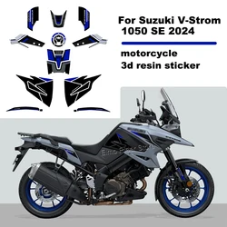 Motorcycle 3D Gel Epoxy Resin Protective Sticker For Suzuki V-Strom 1050 SE 2024 Tank Pad Stickers Kit New Fairing Shell Sticker