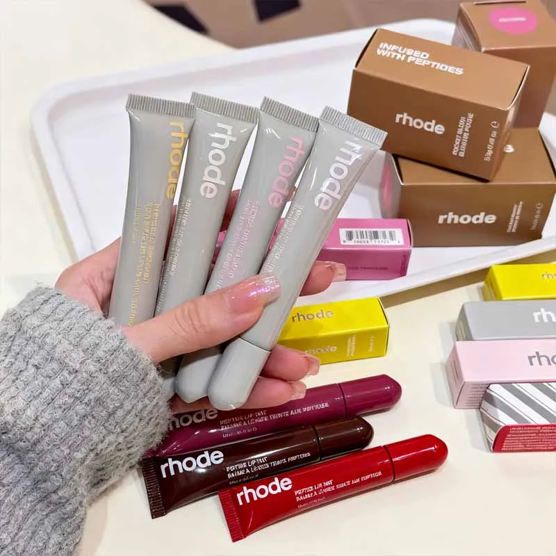 RHODE Atualização Edição Limitada Maquiagem Sun Soak Tan Line Blush Lip-Care Hidratante Lip Balm Polipeptídeo Baunilha Lip Gloss