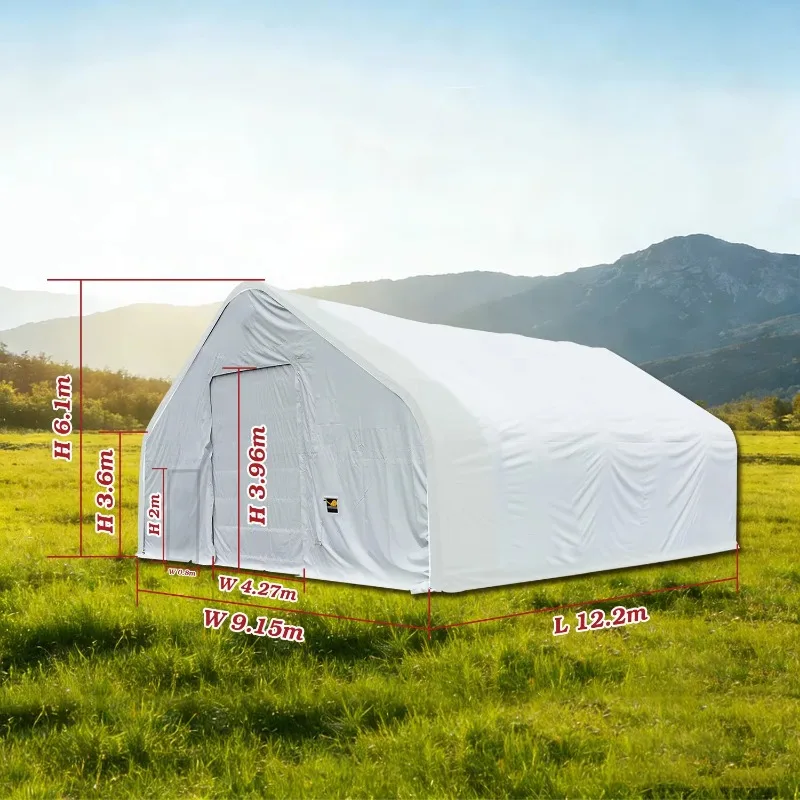 Modern Durable Waterproof Steel Construction Outdoor Storage Canopy Shed for Garden Equipment and Tool Storage