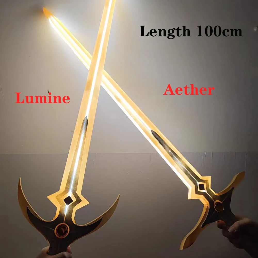 

Aether And Lumine Weapon Cosplay luminescence Prop Genshin Impact Halloween Party Game Costumes Accessories Length 100cm