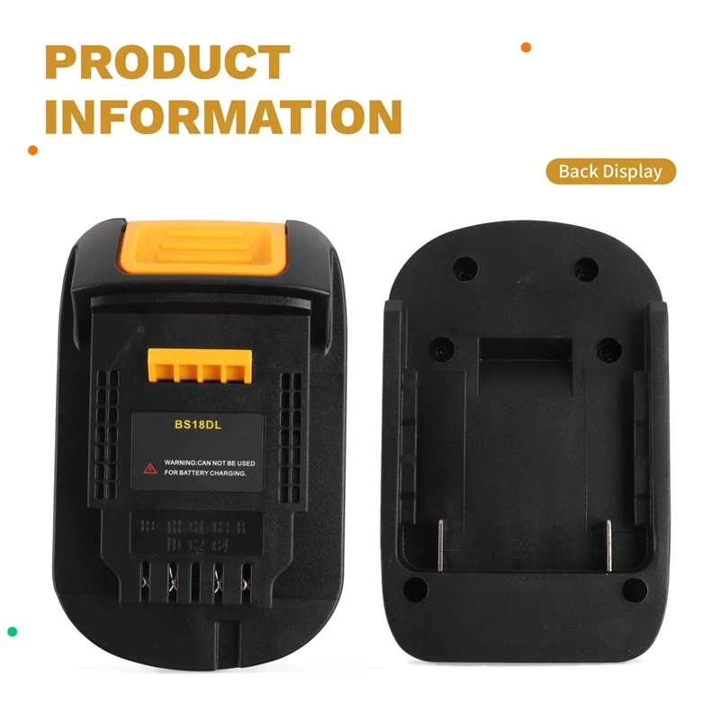 DTA5 BS18DL Battery Adapter for 18V Battery to 18V/20V Power Tools, 4-PIN Converter, No Battery Included