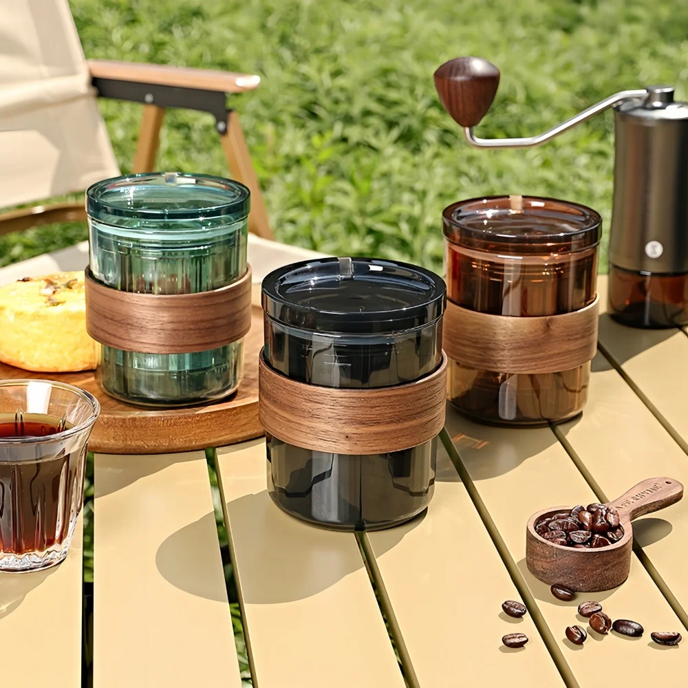 

3-в-1 уличный портативный ручной кофейный набор, кофейная чашка, высококачественная герметичная противоожоговая профессиональная дорожная кофейная посуда