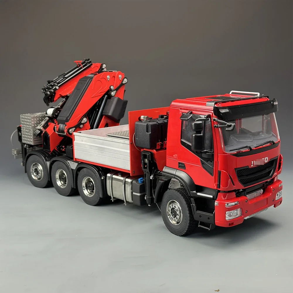 RC 1/14 F1650 Truck Mounted Crane Truck Tamiya Model 8X8 All Wheel Drive with Hydraulic Crane Rear Wheel Steering Dump Truck Boy