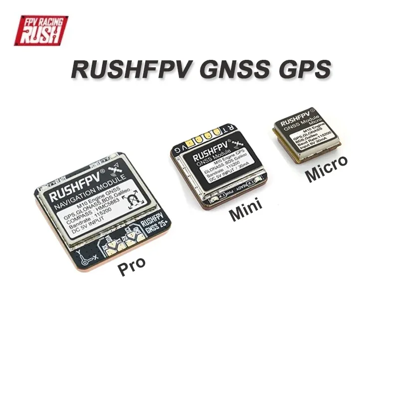 RUSHFPV GNSS Pro Mini Micro M10 GPS Module 10HZ Rate Built-in Ceramic Antenna for RC FPV Freestyle Drone DIY Parts