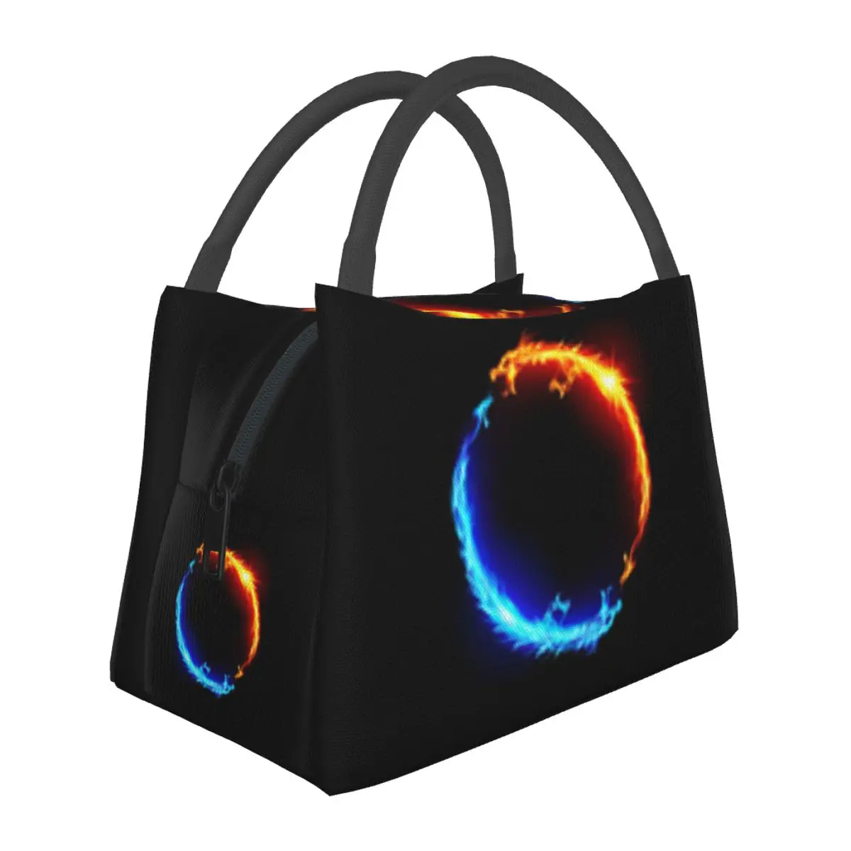 Red Fire Dragon Insulated Lunch Bag for Women Bento Storage Food Boxes Portable Container Cooler Thermal Lunch Box Tote