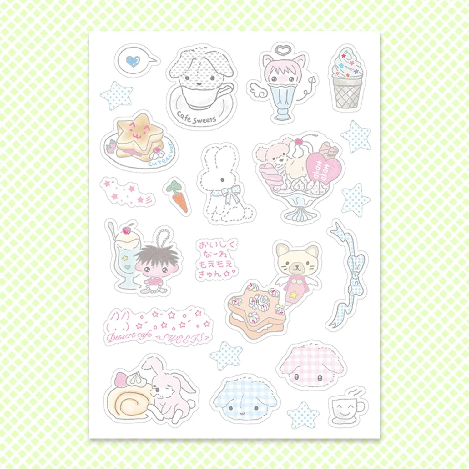 Ice cream puppy stickers girl's heart handbook stickers ins high-value hot Korea