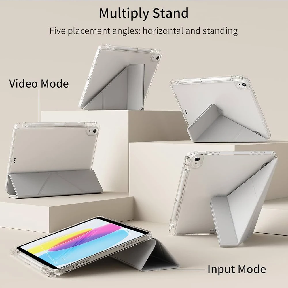 2026 Y Folding Crystal Clear Case for IPad Case Air 8 7 6 5 4 3 Pro 11 (1st/2nd/3rd/4th Gen) 13
