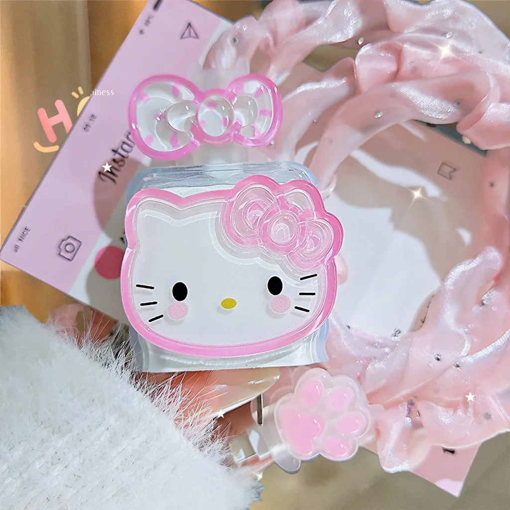 Защитный чехол для кабеля передачи данных KT с милым мультяшным рисунком для IPhone 20 Вт, кавайная аниме, модная сумка для защиты головы с зарядкой