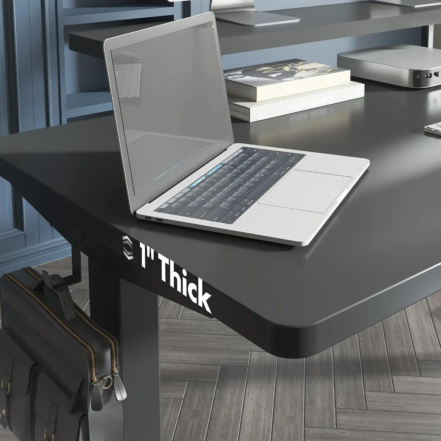 Height Adjustable Standing Desk with Monitor Riser & Cable Management, Customized