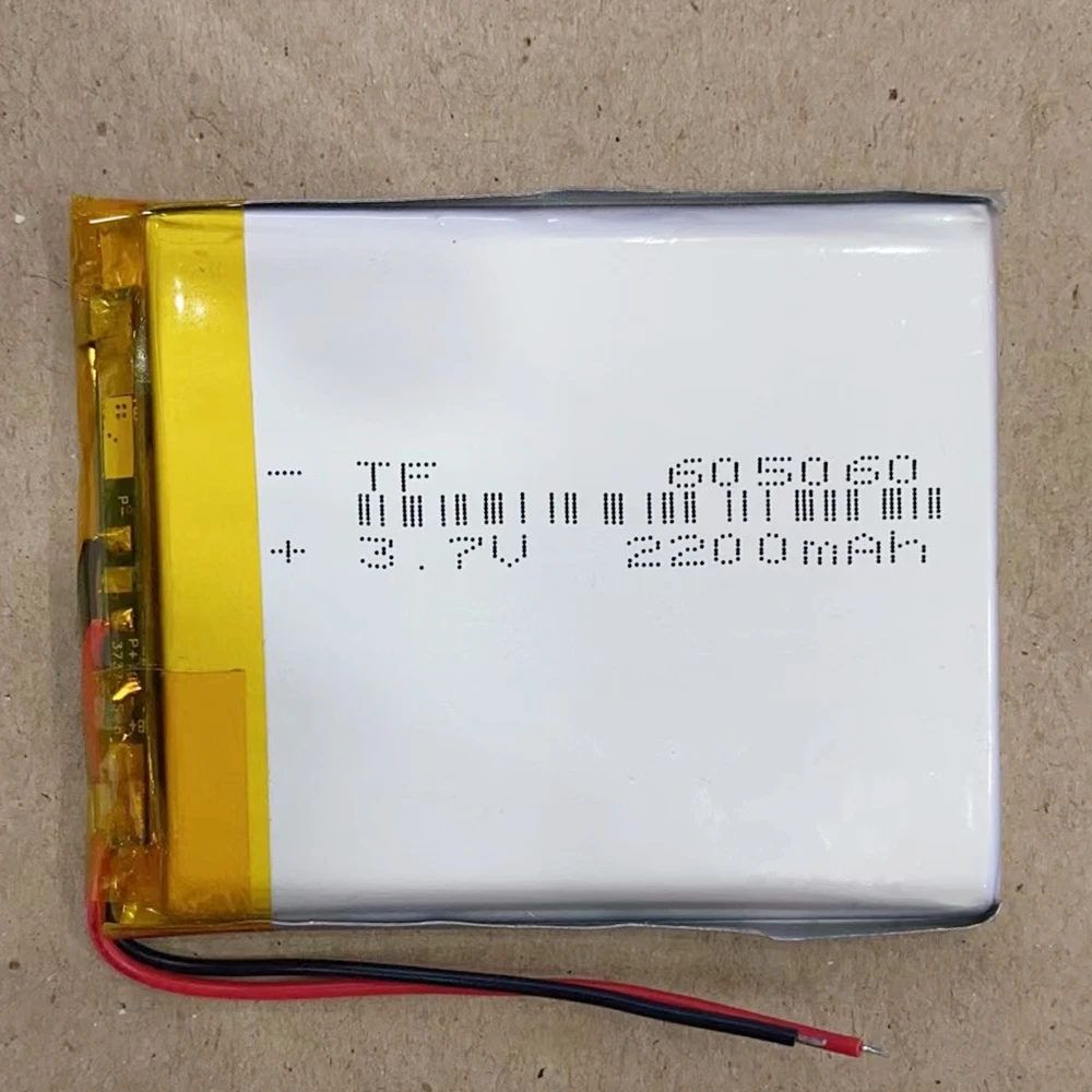 1-10pcs 3.7V 2200mAh 605060 Lithium Polymer Battery for MP3 MP4 GPS DVD Noah NP5800 Point Reading Machine Toy Bluetooth Headset