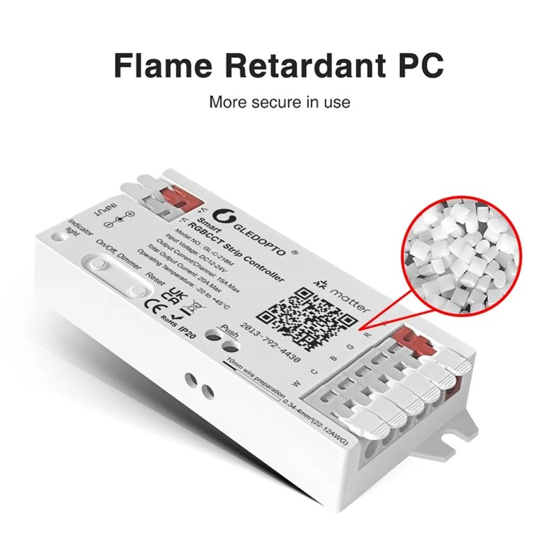 ABLN-GLEDOPTO Matter Protocol RGBCCT LED Controller RGBCW Light Strip Controller Compatible Withamazon Google  APP