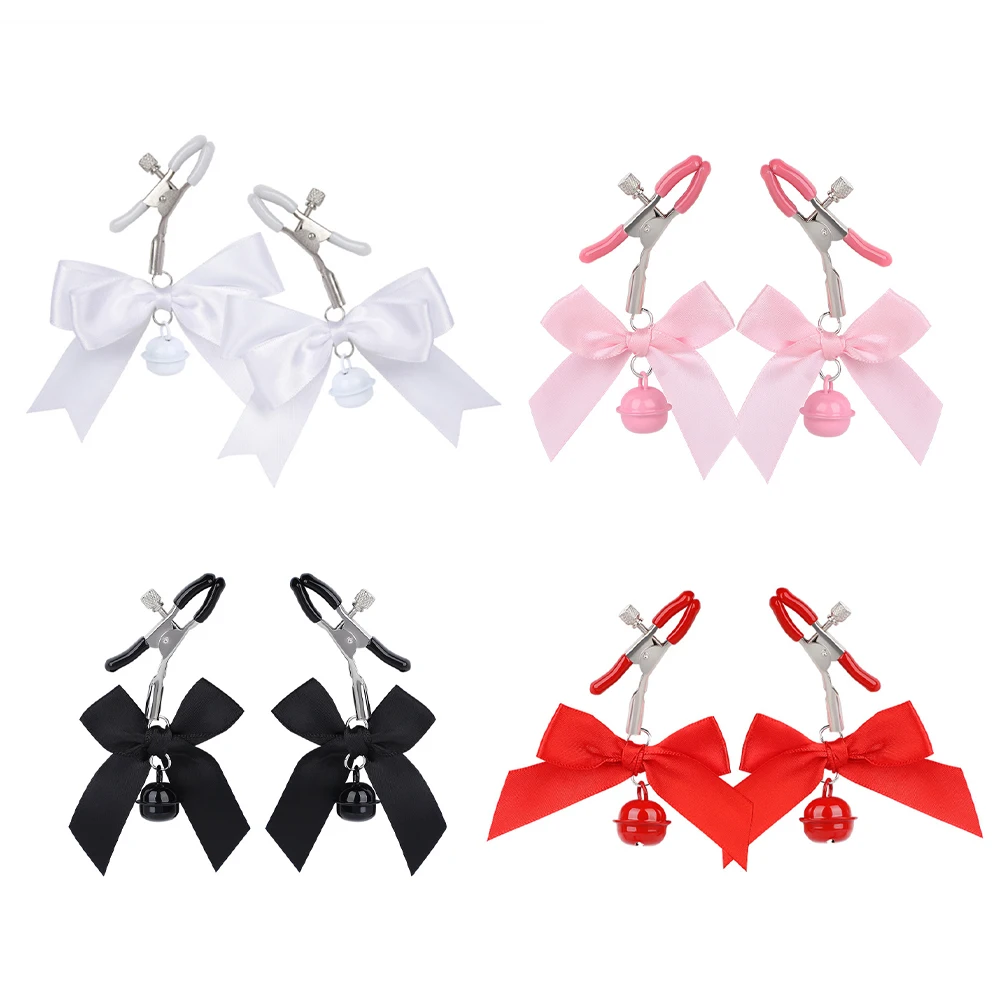 BDSM الوردي أسود أبيض أحمر امرأة مثير قابل للتعديل الحلمة كليب الثدي BDSM جرس صغير الكبار الوثن يمزح يمزح زوجين لعبة الجنس #5