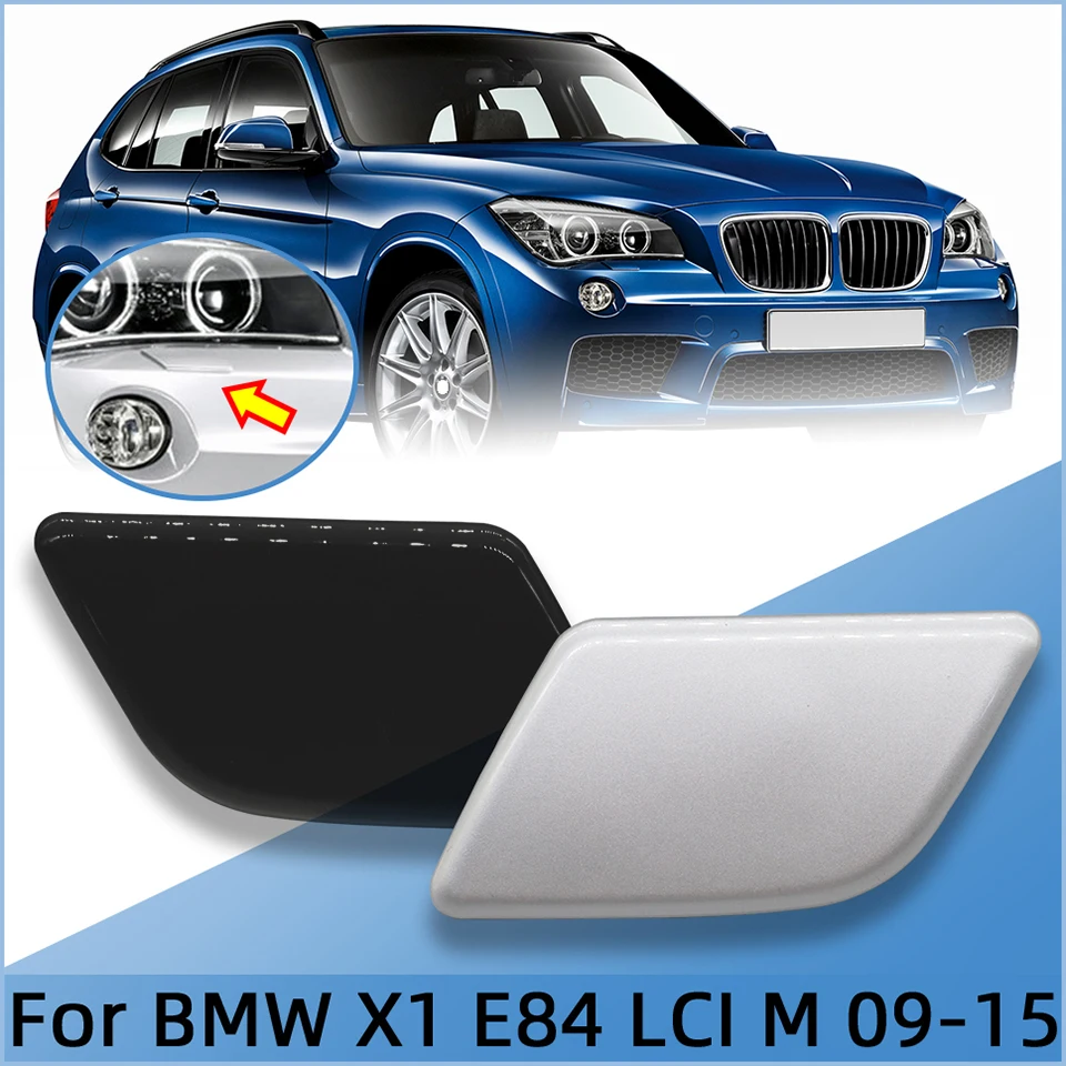 Car Accessories For BMW X1 E84 LCI M-Bumper 2009-2015 Headlight Washer Nozzle Cover Sprayer Cap HeadLamp Water Spray Lid Trim