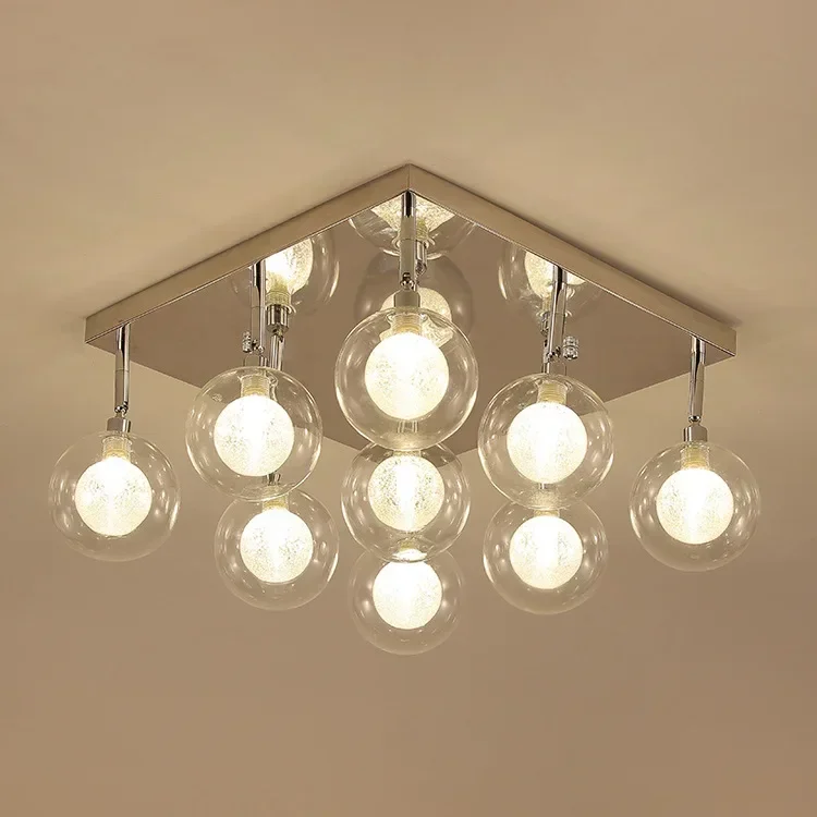 

European ceiling lamp bulb ball ceiling lamp living room glass ceiling lamp
