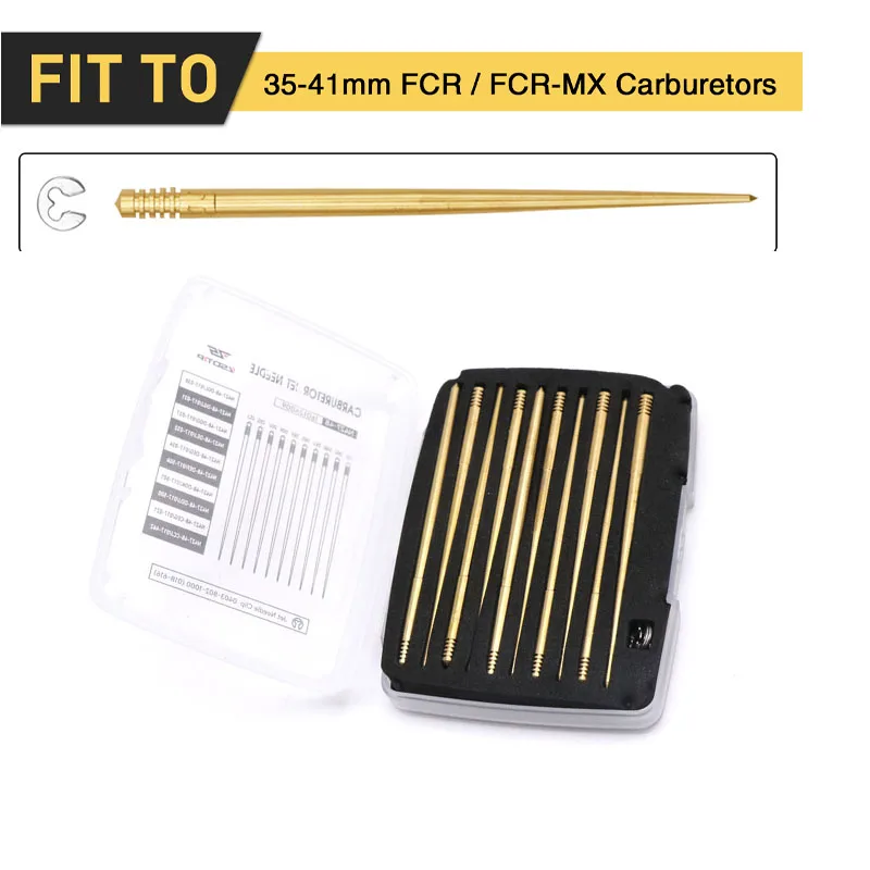 Alconstar Motorcycle Pilot Jet Main Jets nozzle Needle Oil Needle Fit for Keihin FCR 28-41MM PWK21-34MM PE26 PE28 PJ34-38MM