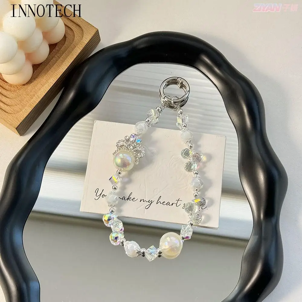 

Корона Хрустальные бусины Анти-потерянные ремешки Цепочка на запястье Жемчужный короткий цветной хрустальный ремешок для телефона с блестками против потери