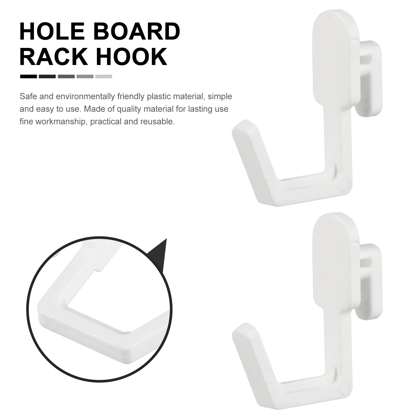 

20pcs Pegboard Hook Shelf Hanger J Shape Storage Hook For Workshop Garage Organizer Display Holder Plastic Mounting Bracket