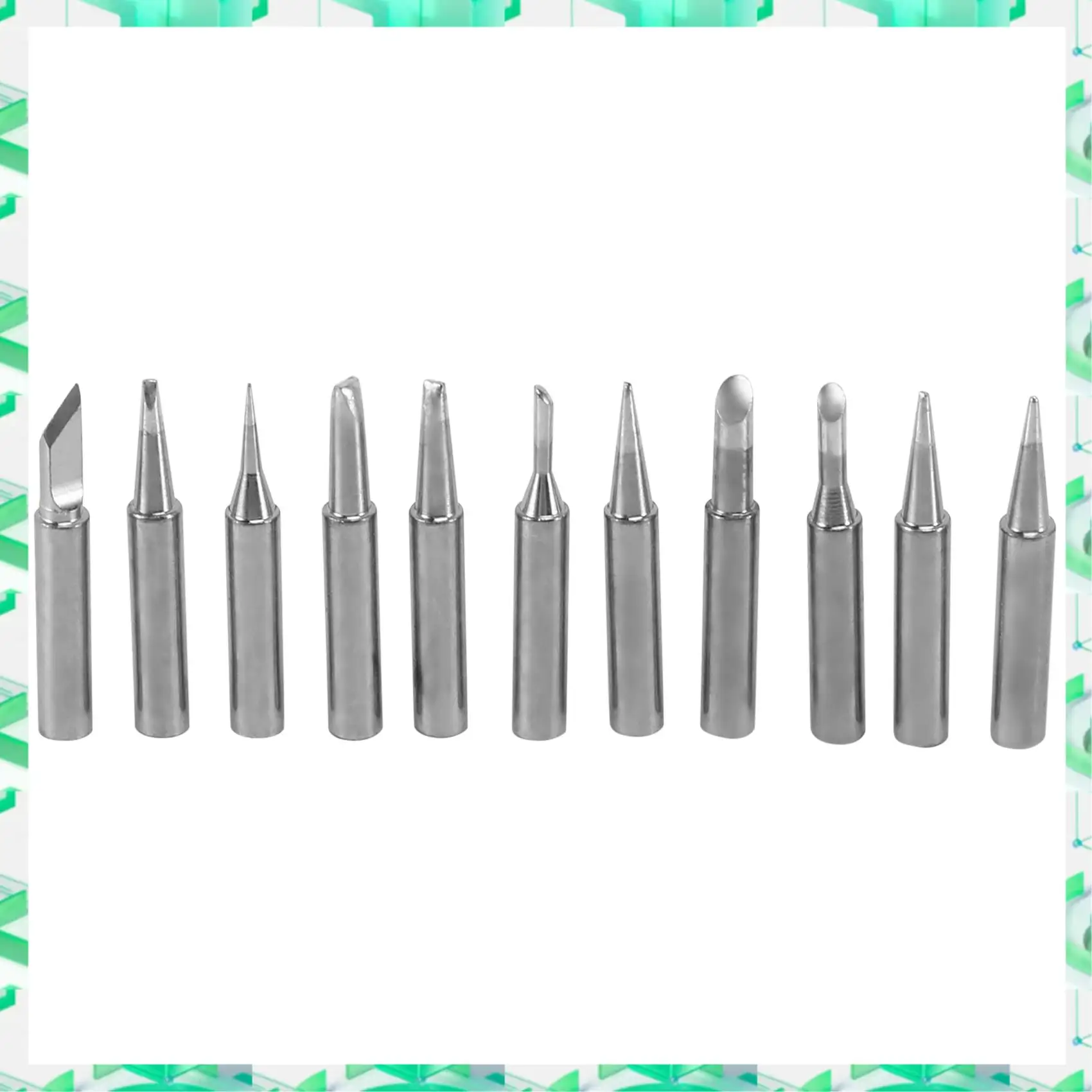 

FIZP 11 Pieces Soldering Iron Tips Kit 900M-T For Hakko Soldering Station Tool 900M 936 937 907