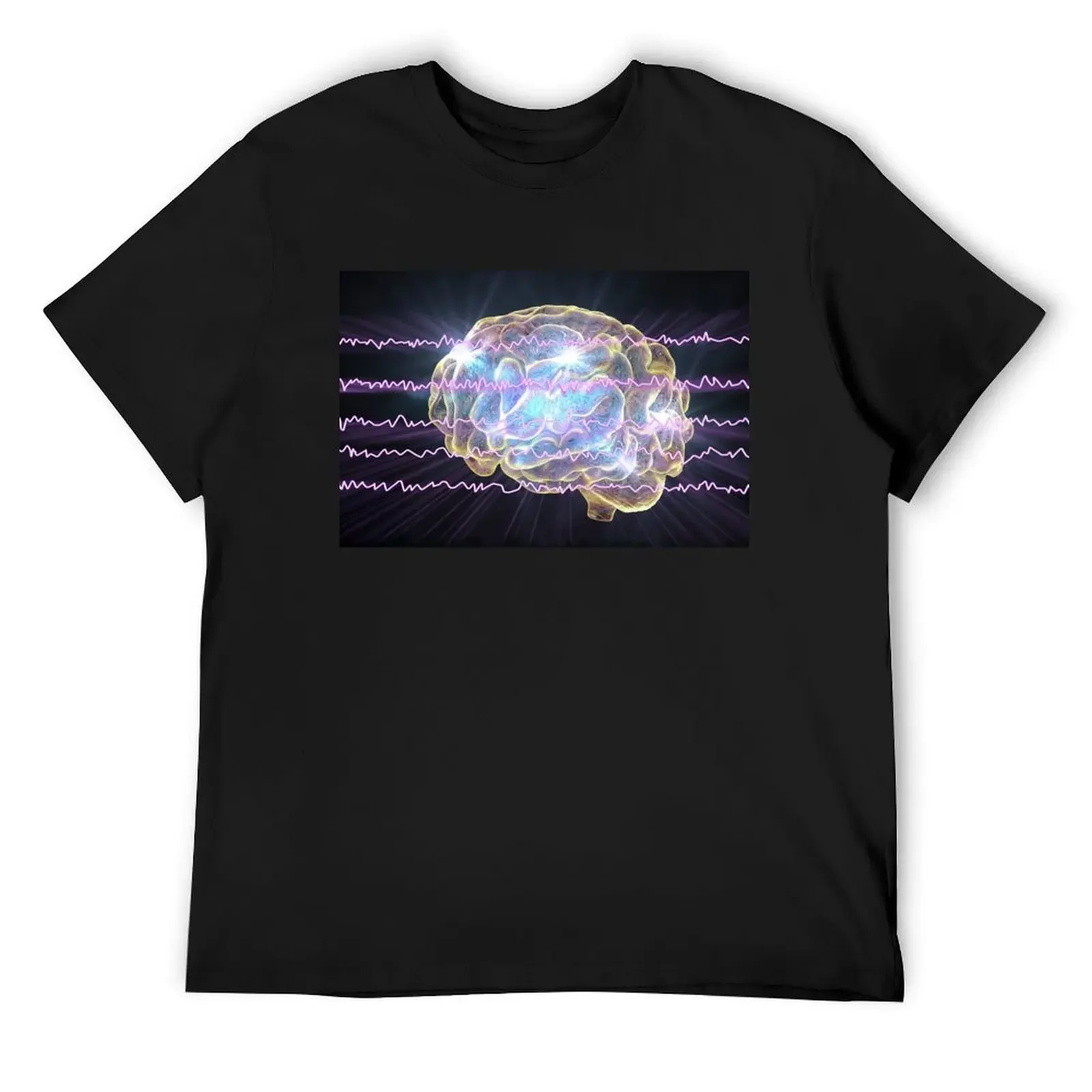 

Electroencephalogram, brain wave in awake state T-Shirt funny gifts customs t shirt men