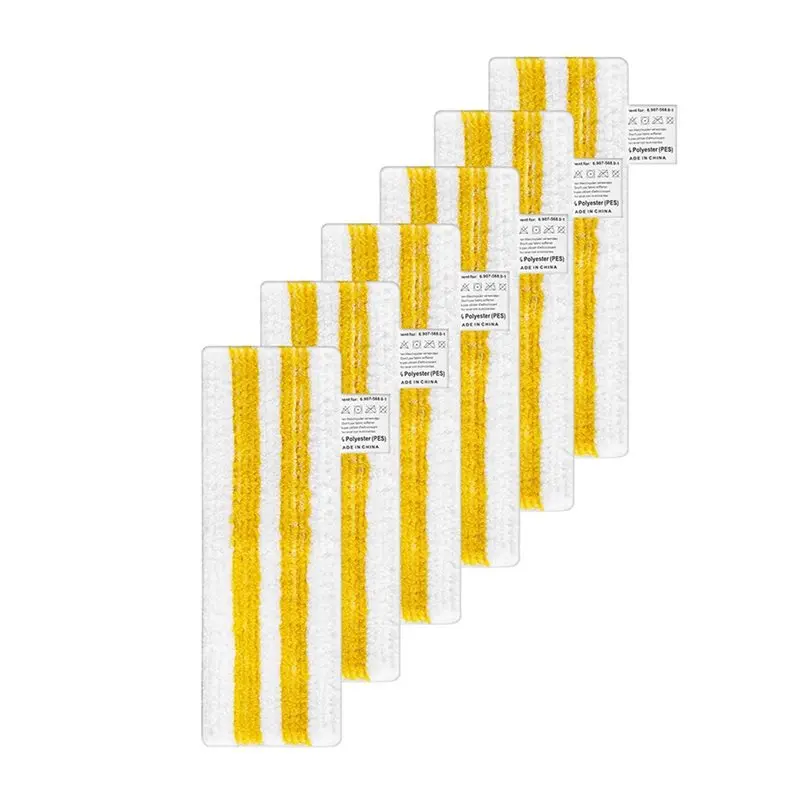 Paquete de 6 paños de microfibra A60T para limpiador a vapor Karcher, almohadillas para mopa para Karcher SC2 SC3, paños de micr