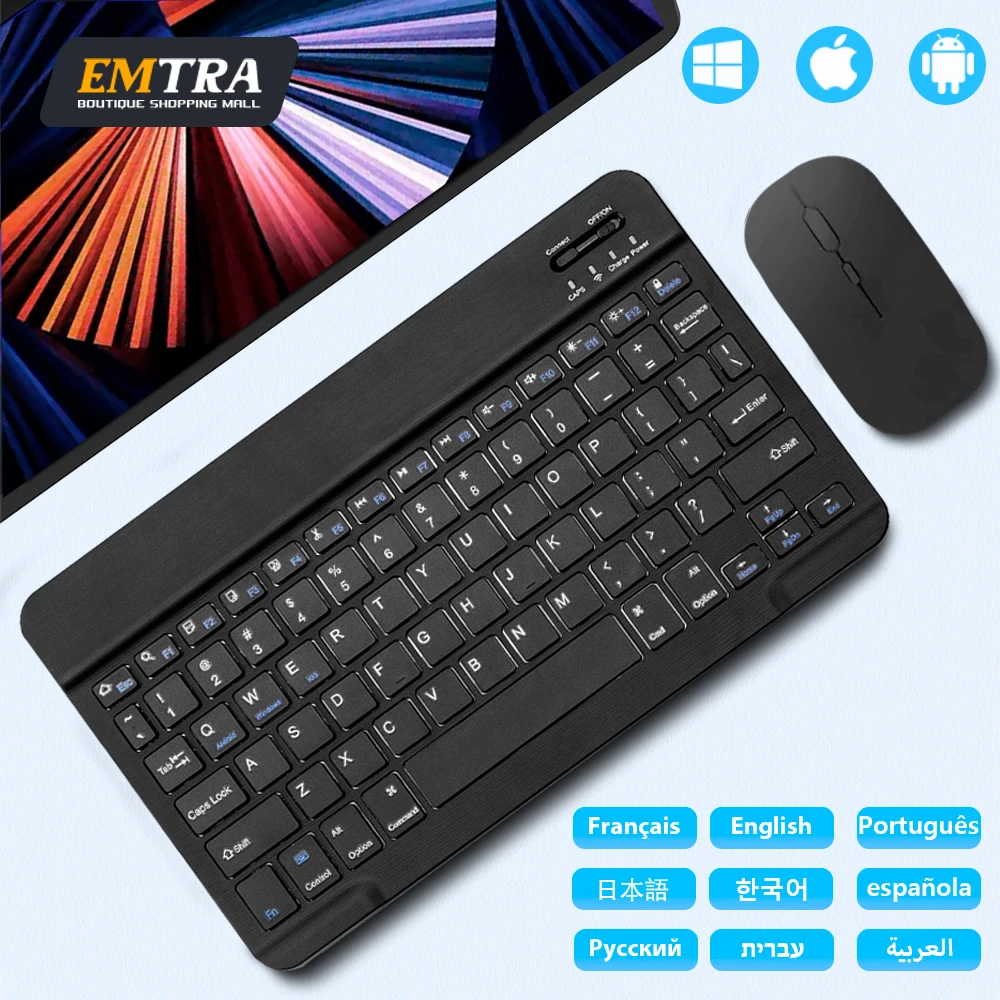 Bluetooth Wireless Keyboard For Android IOS Windows Multilingual Tablet Keyboard Tablet Accessories Mini Ipad Keyboard And Mouse