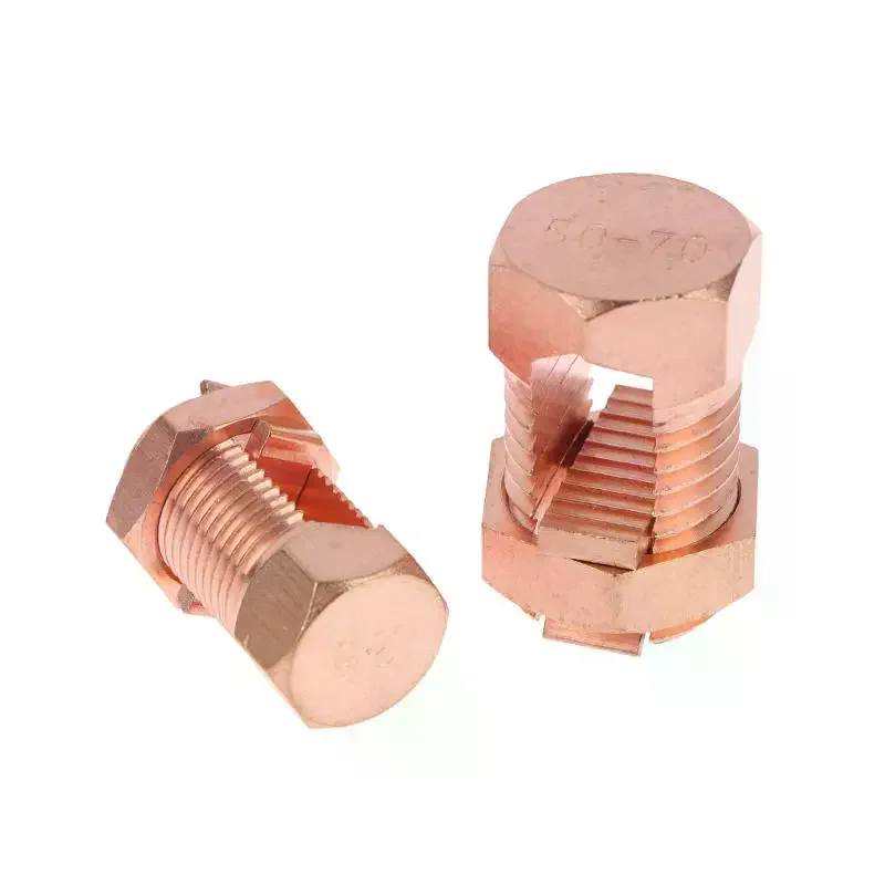 Heavy Duty TJ Series Copper Split Bolt Connector Durable Clamp for Construction Site Electrical Wiring Splicing