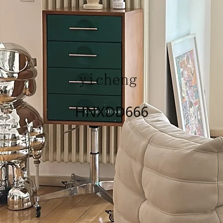 mobile chest can be lifted and rotated sofa side cabinet, bedroom bedside table,