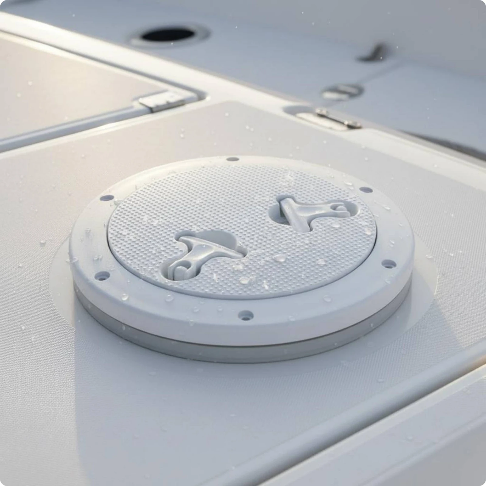 Boat Deck Hatch Cover Weather-Tight Non Slip Deck Plate Marine Entry Panel Anti-Corrosive Marine Entry Port ABS Material view 3