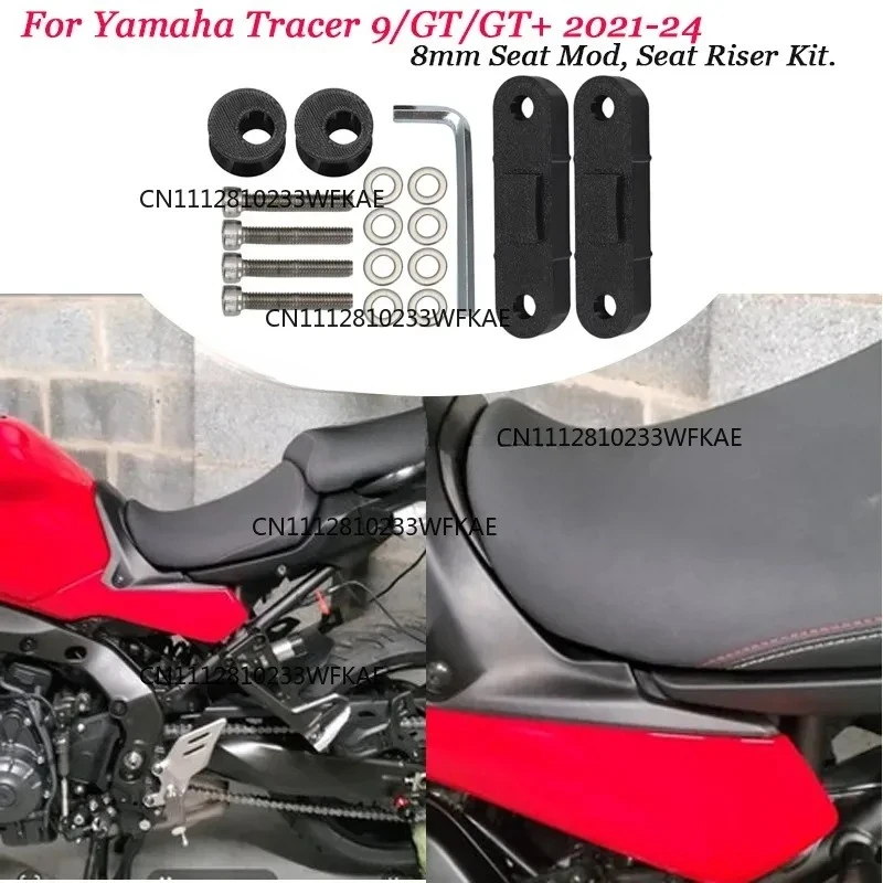8mm Seat Mod, Seat Riser Kit for Yamaha Tracer 9/GT/GT+ 2021-2024 Raising the Tank Bracket 2022 2023