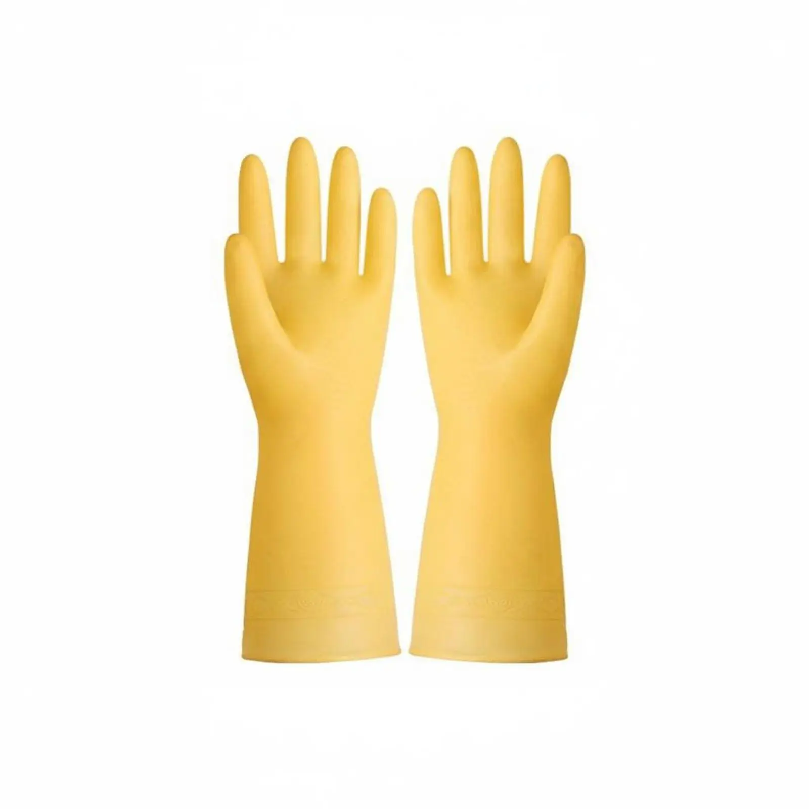 Thickened Latex Dishwashing Gloves Long Cuff Waterproof Kitchen Cleaning Gloves Non Slip Grip for Household Chores