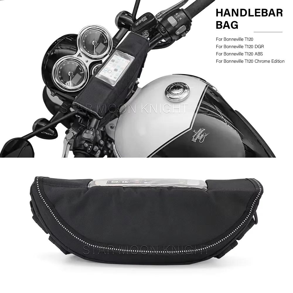 Motorcycle Handlebar Navigation Bag For Bonneville T 120 Chrome Edition T120 DGR Waterproof Storage Travel Package
