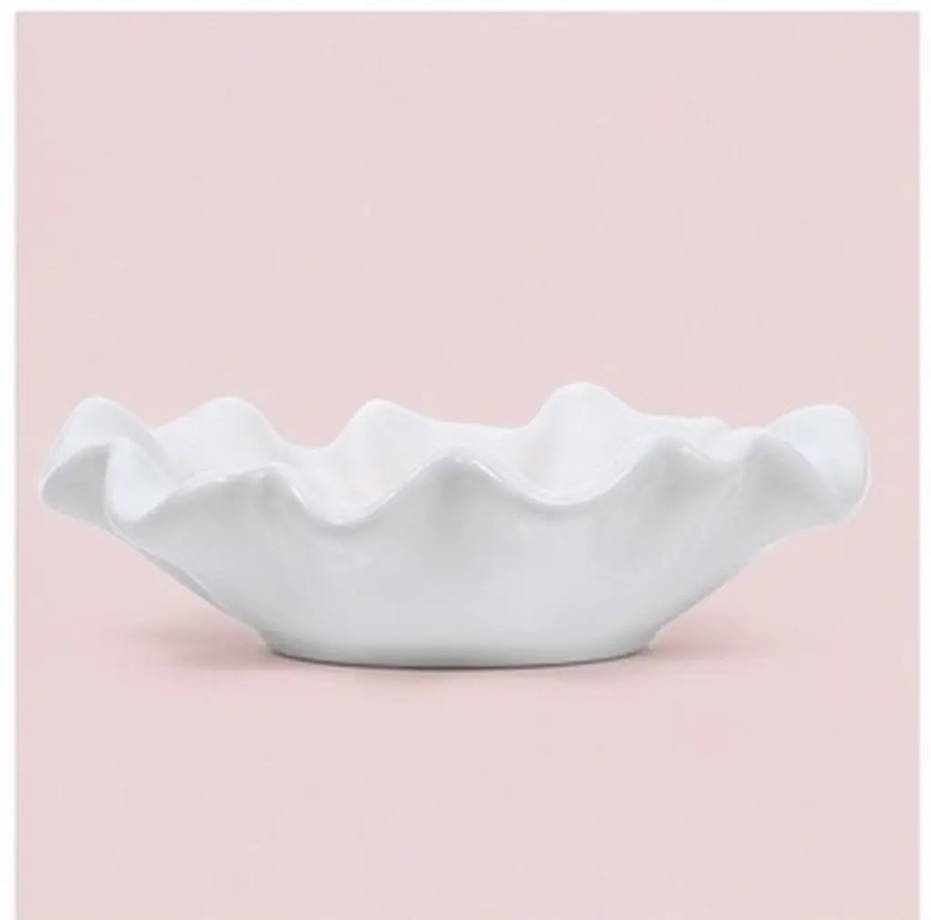 Ceramic Gradient Flower Jewelry Tray Trinket Dish Earring Necklace Holder Bathroom Vanity Dressing Table Decorative Plate