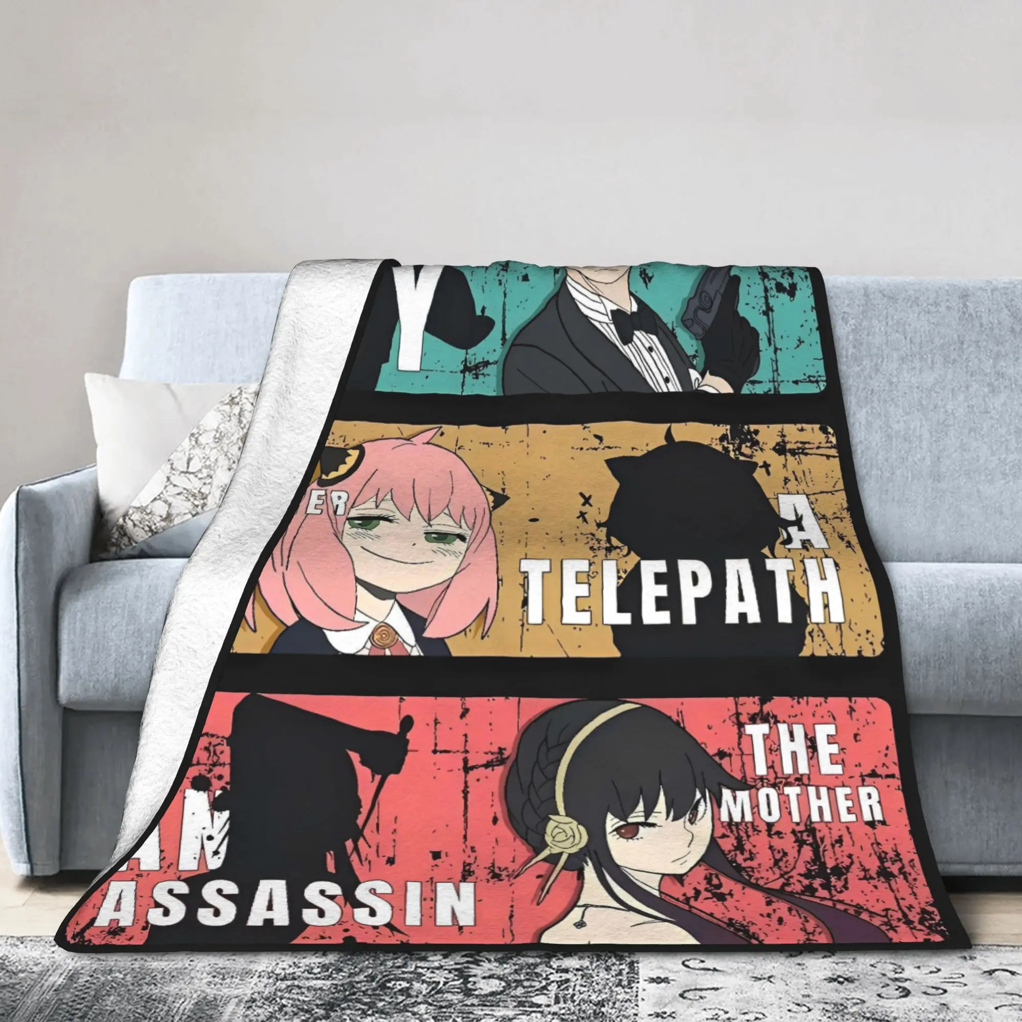 

Spy Family Blanket Quality Warm Soft A-Anyas Throw Blanket Winter Kids Outdoor Novelty Bedspread
