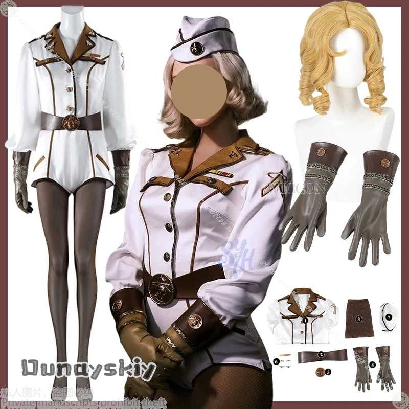 

Sexy Nurse Uniform Halloween Party Cos Private Anime Movie Angel Cosplay White Brown Jumpsuit Coat Punk Hat Stockings {Hemera}