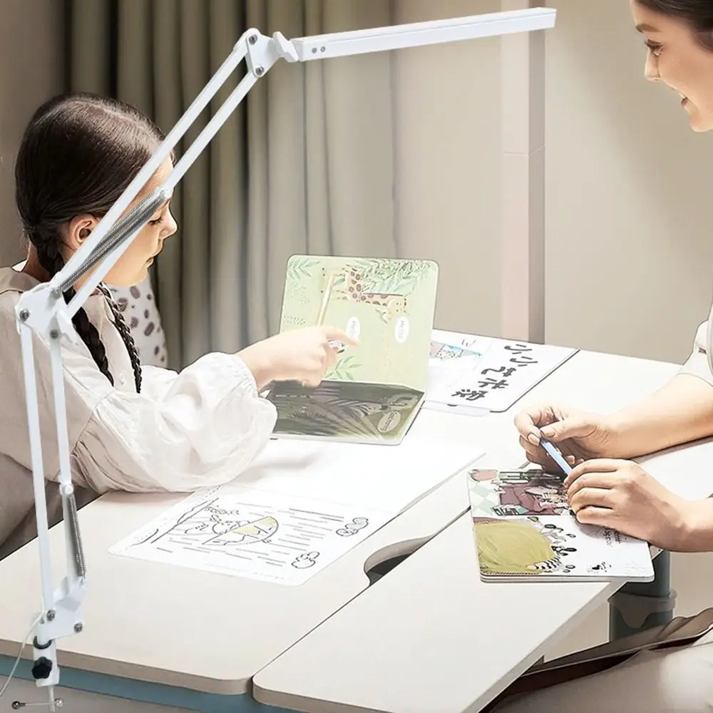 3 Lighting Modes LED Desk Lamp with Clamp Adjustable Clip Eye-Caring Folding Clip on Light Energy Saving Dimmable